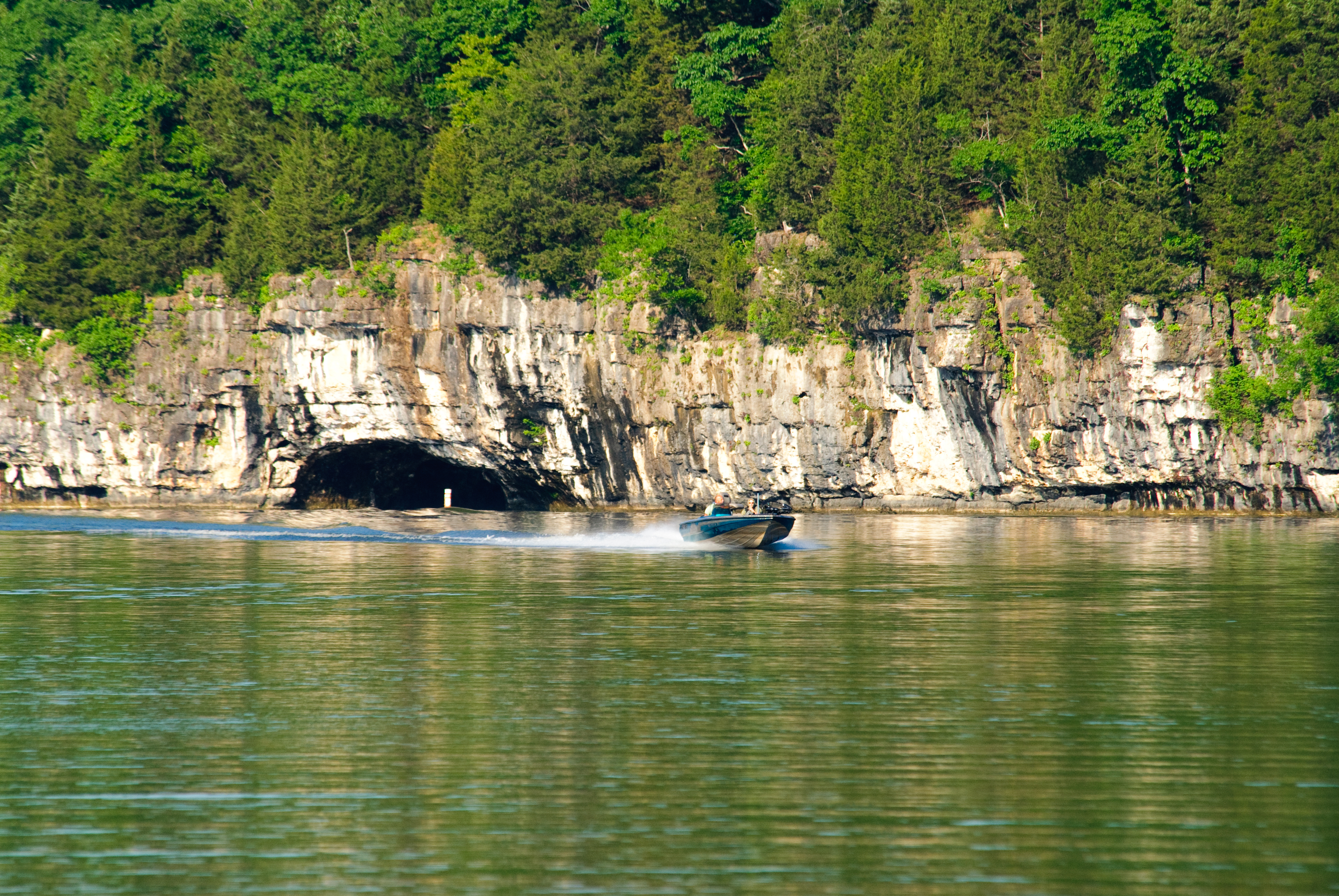 Boating at the lake