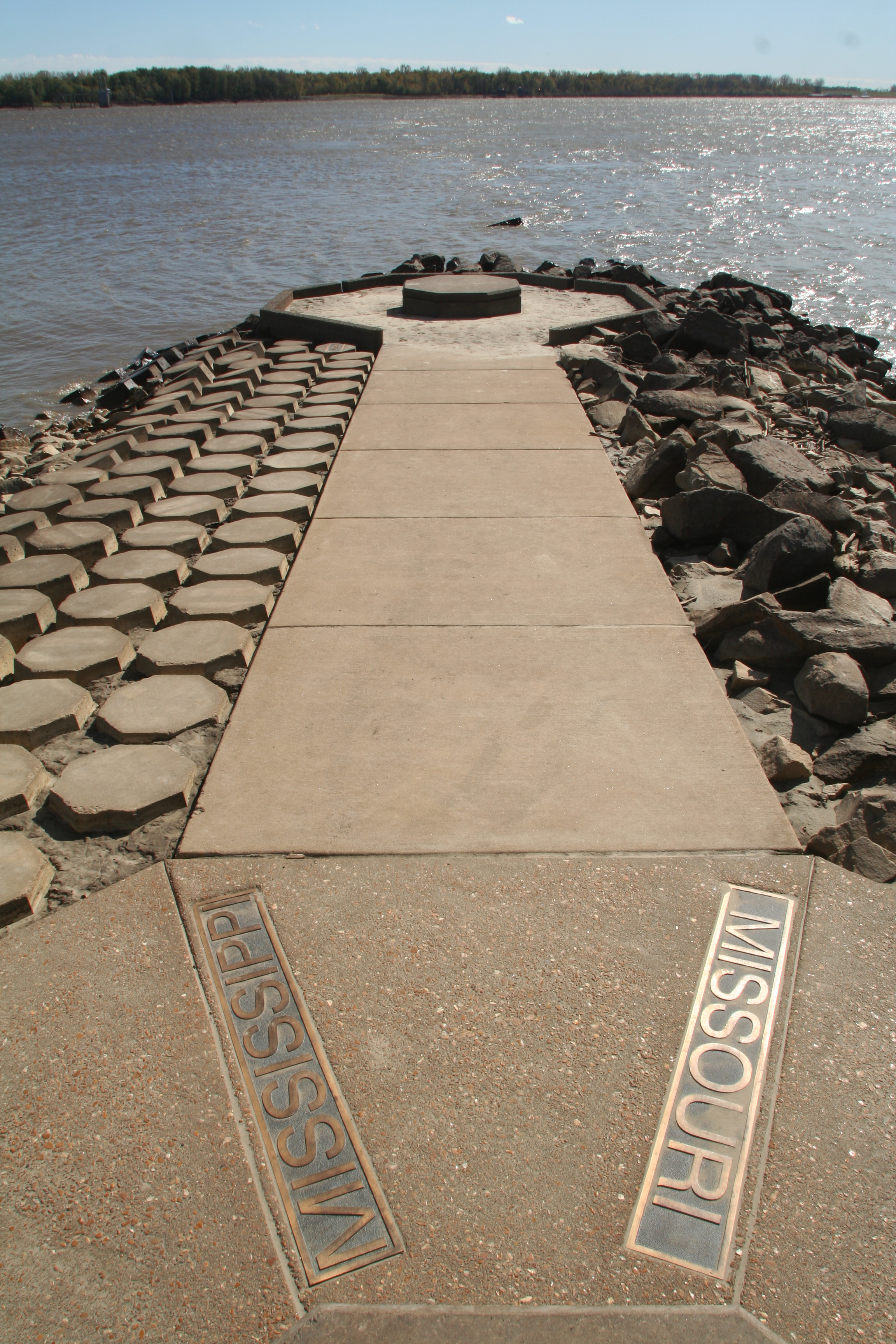 Concrete walking path