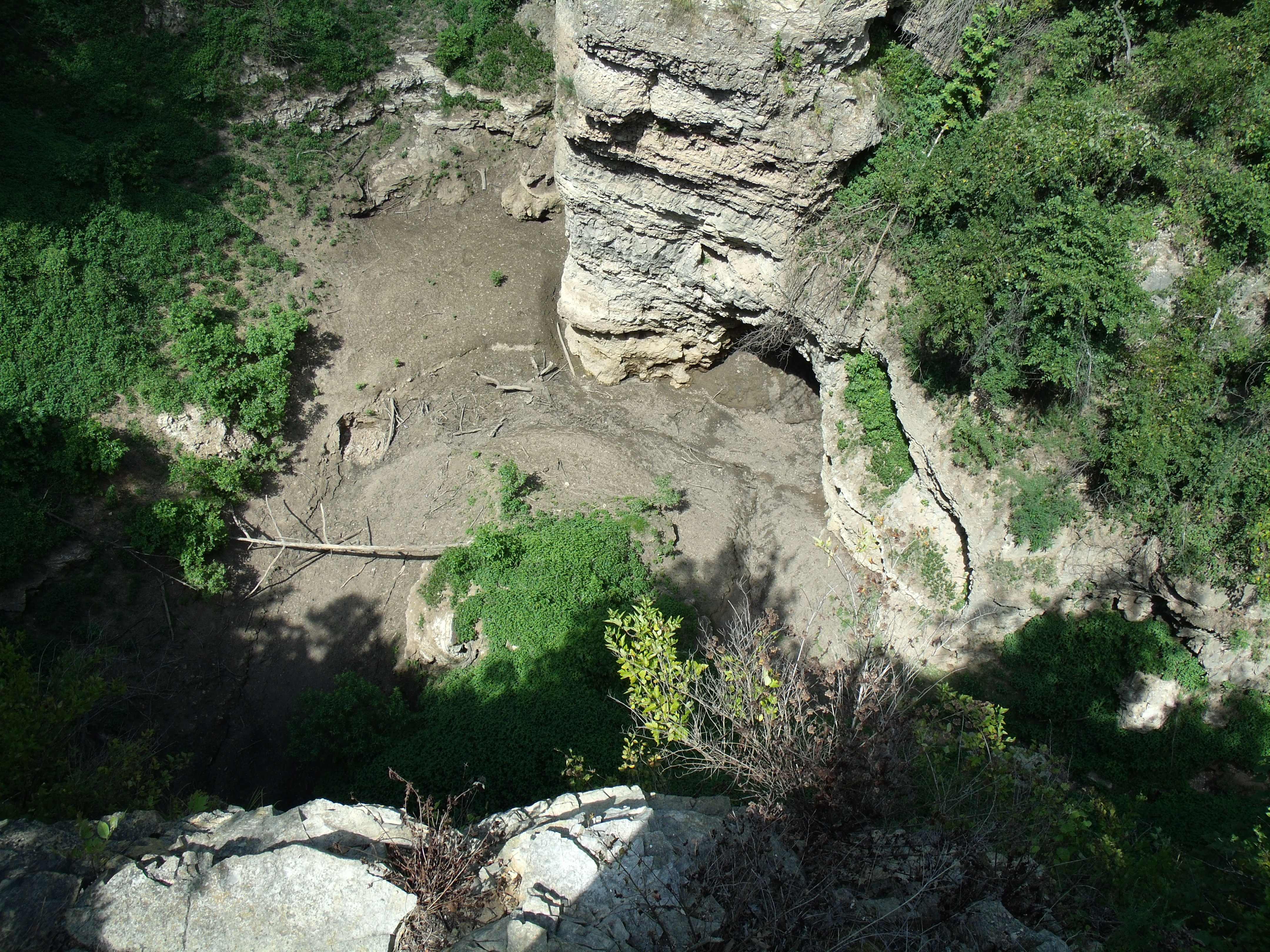 Aerial view of cliffs
