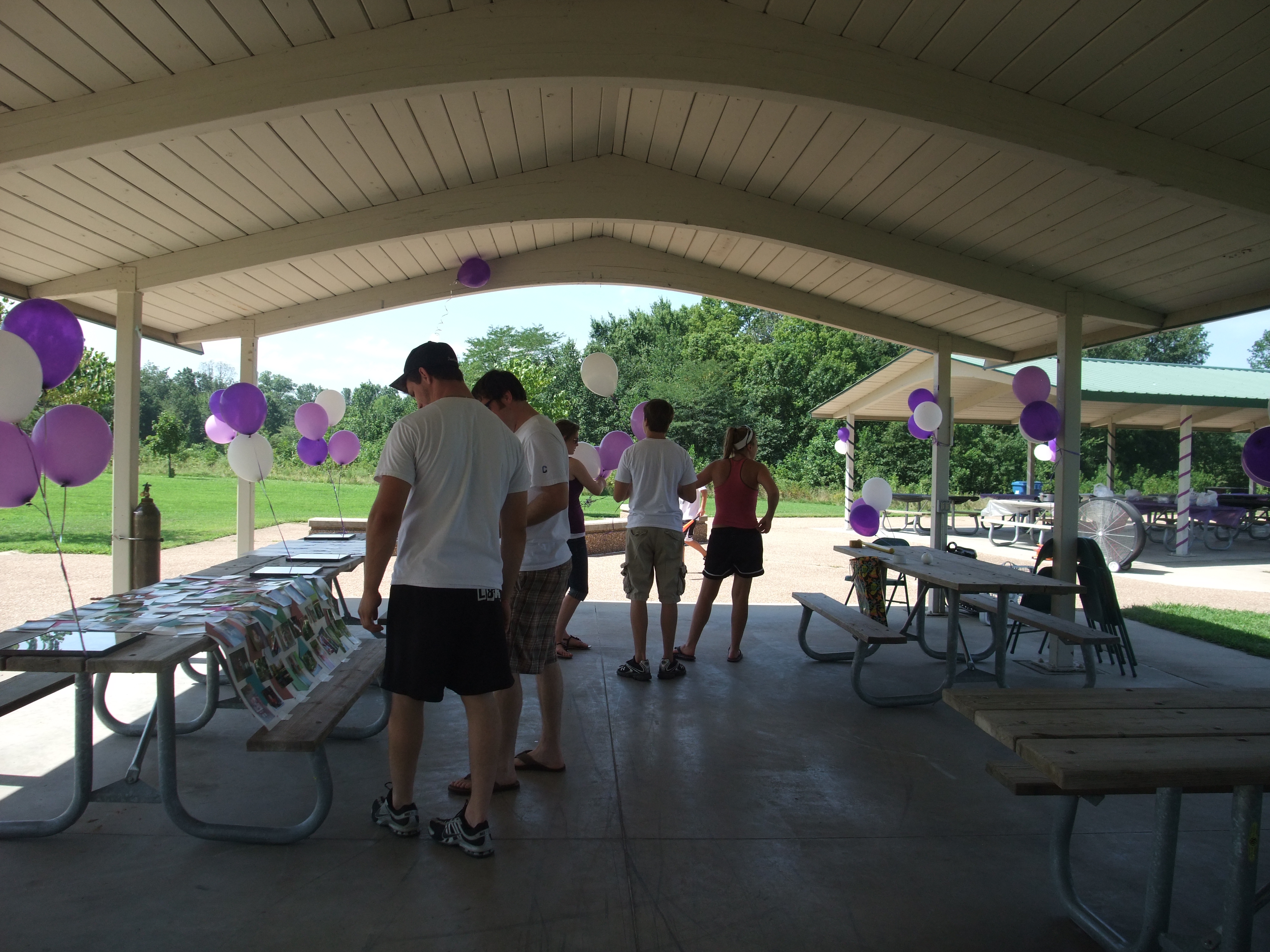 a picnic shelter at Robertsville state park