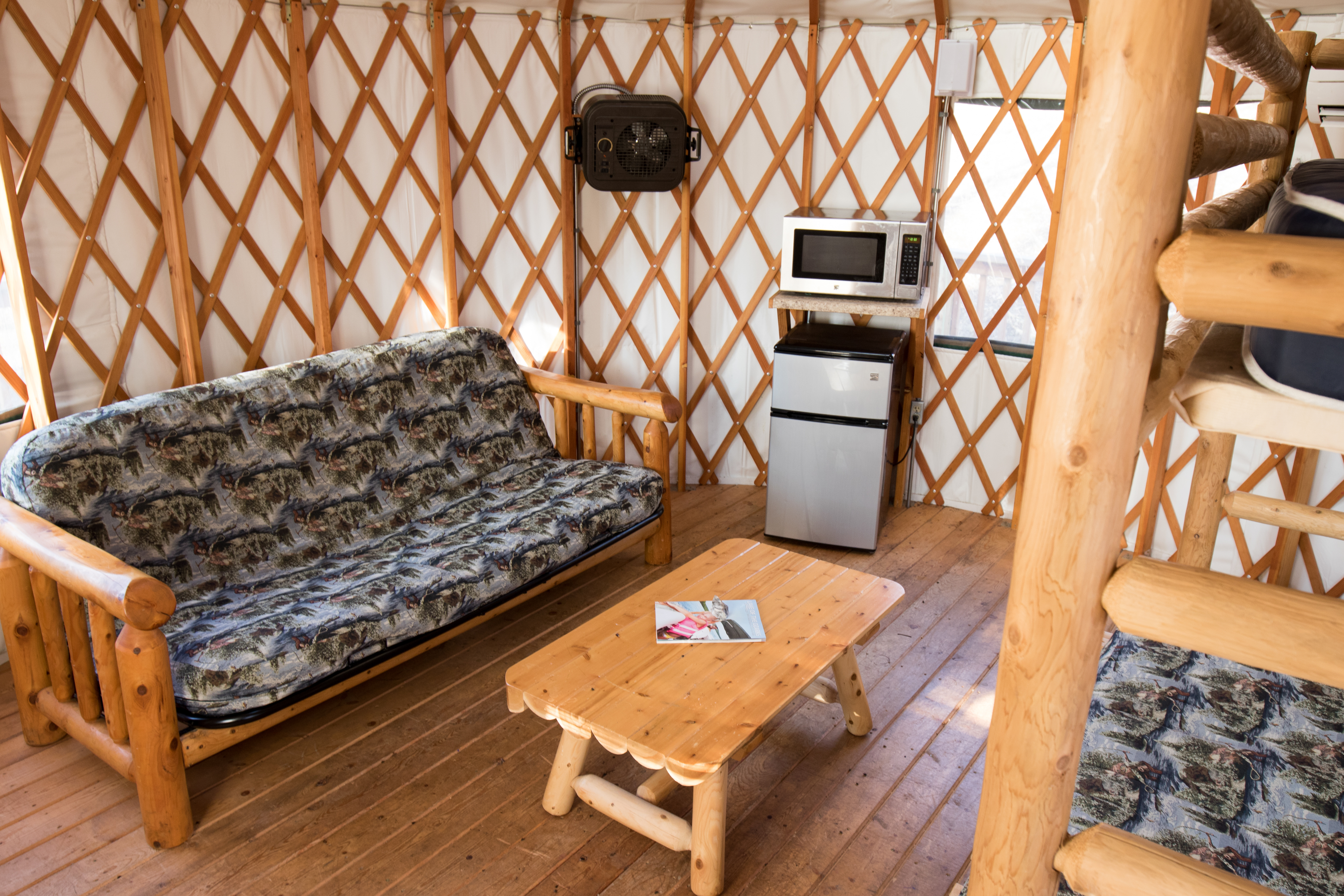 Log cabin interior