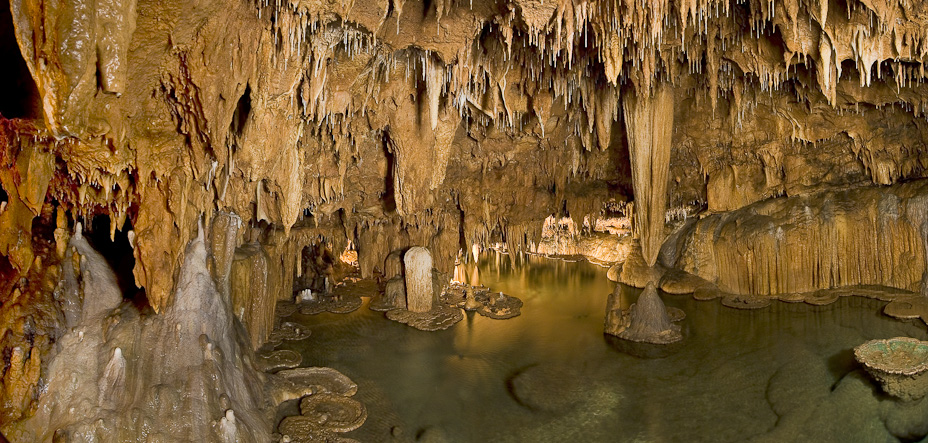 An underground pool of water