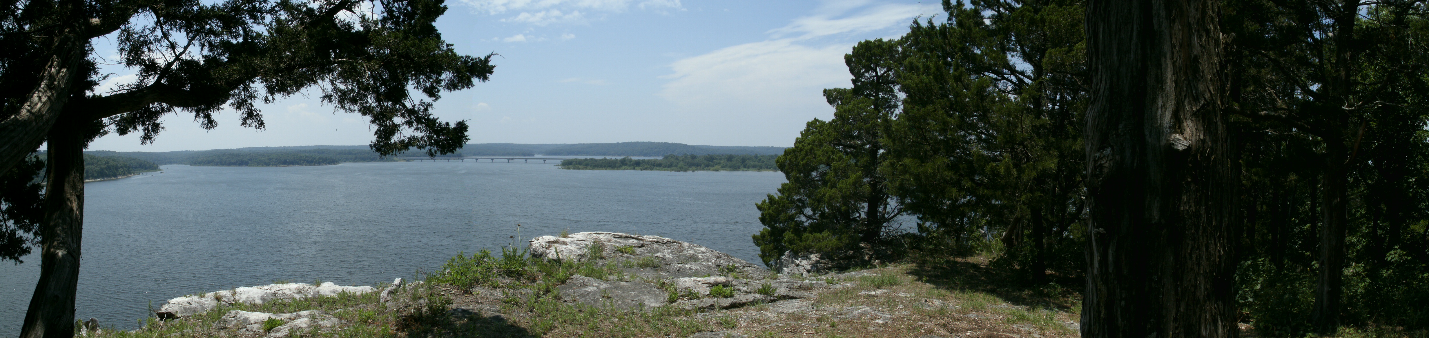 Panorama of the lake at Harry S. Truman state park