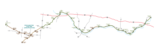 A map of the entire Katy Trail