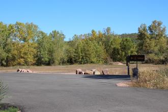 Paved lot at Brogan trail