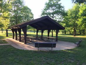 open picnic shelter and grill