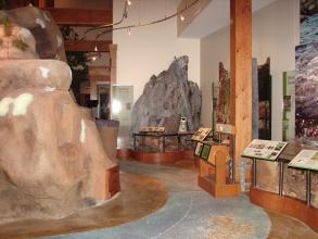 interior exhibits inside the visitor center