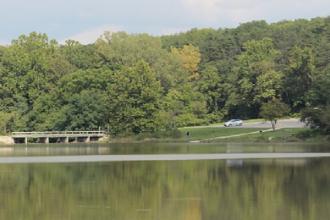 boat ramp across the lake