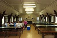 Interior of camp dining hall