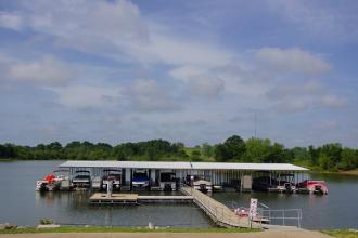 the marina boat dock