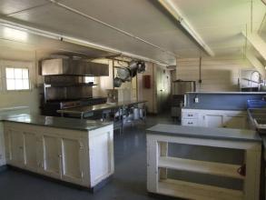 Camp Shawnee dining hall kitchen