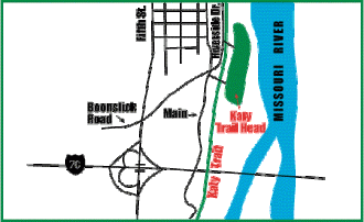 Trailhead Map for St. Charles