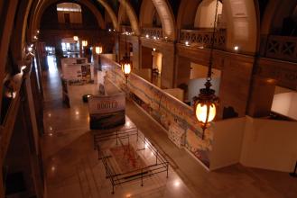 Interior of history hall at the Missouri State Museum