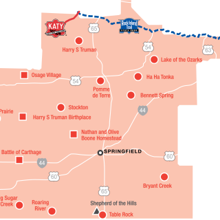 Map showing parks and sites in the lakes region of the state.