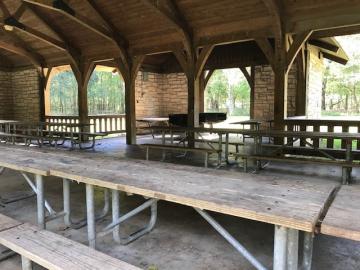 Inside of picnic shelter