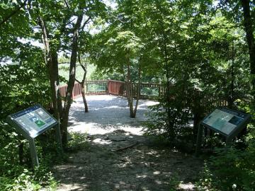 two interpretive panes and the overlook