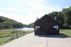 exterior of beach change house