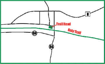 Map showing location of Trelaor Trailhead