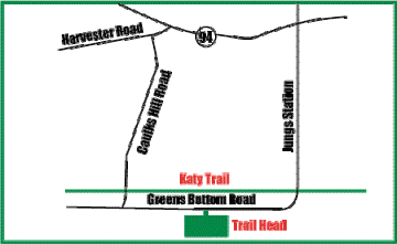 Greens Bottom Road Trailhead Map