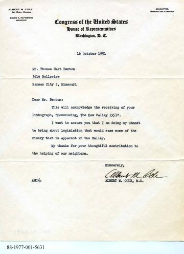 Cole's Response to Benton's Lithograph