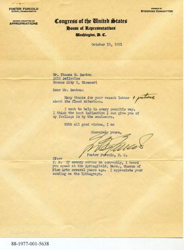 Furcolo's Response to Benton's Lithograph