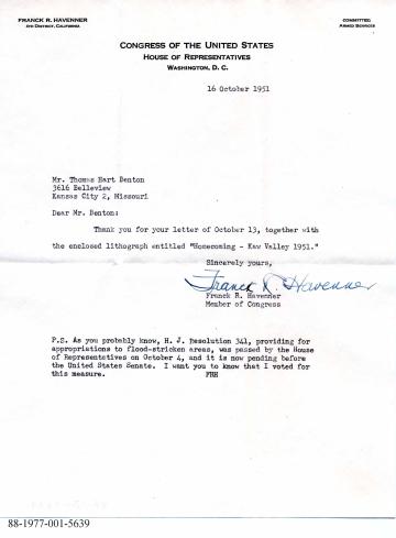 Havenner's Response to Benton's Lithograph