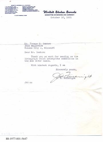 Fulbright Response to Benton's Lithograph