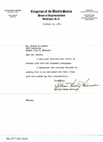 Harrison's Response to Benton's Lithograph