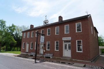 Restaurant in a historic brick building