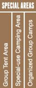 Special camping areas available