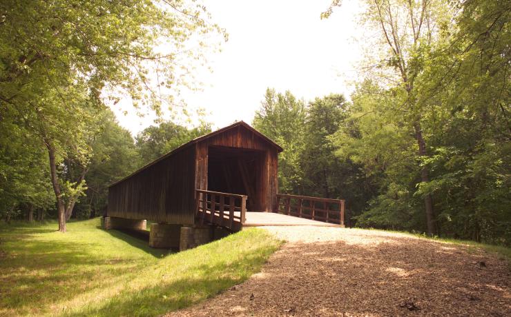 A covered bridge