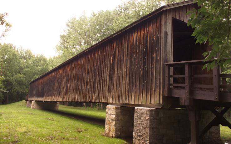 A covered bridge