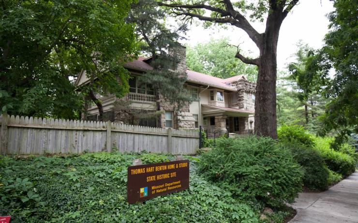 Front of the Thomas Hart Benton Home and Studio