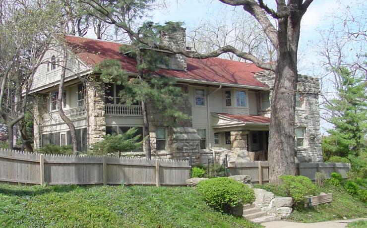 Outside of the Benton house from the backyard