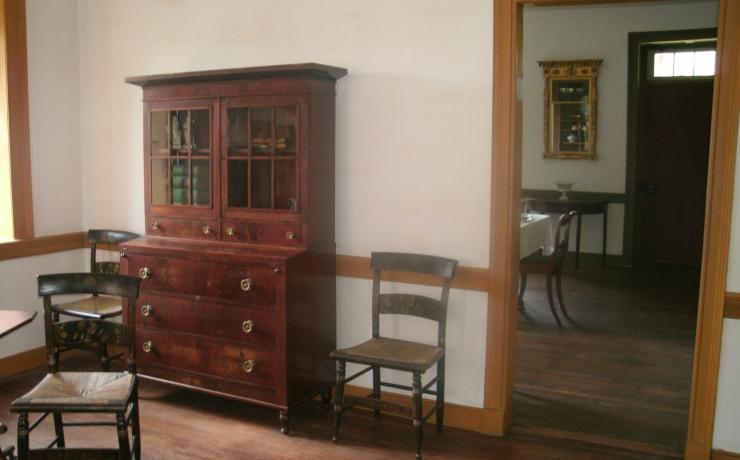 A historical dining room on display