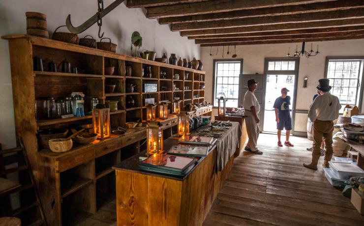 A historic recreation of a general store at the first capitol of Missouri