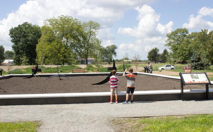 An artistic sculpture