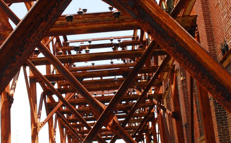 Rusting mining structure