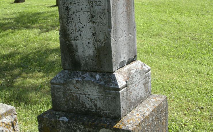 A grave marker