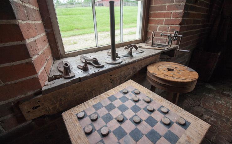 A checkers board next to a Wednesday