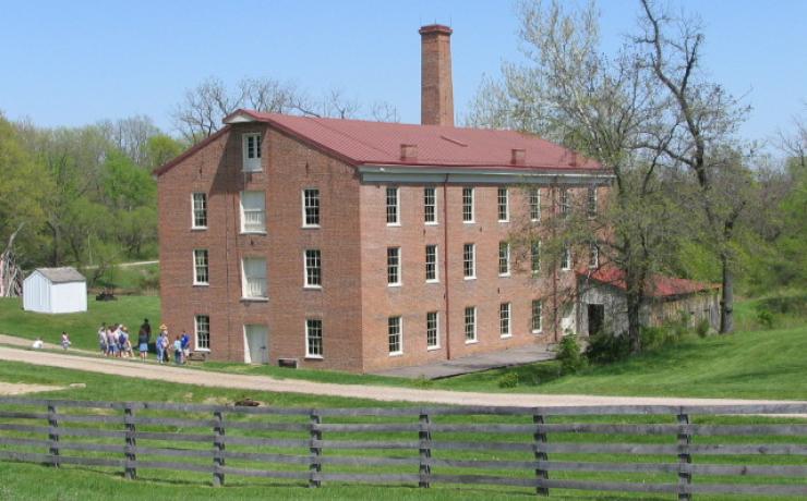 A red brick building