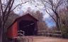 A red covered bridge