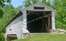 Entrance to a covered bridge