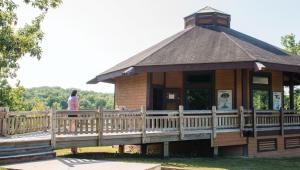A pavilion at Thousand Hills State Park