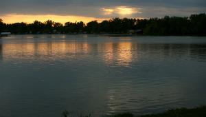 sunset over a lake