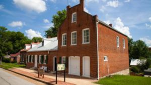 An old German brick building at Deutschheim