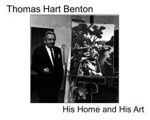 Benton and a piece of his art