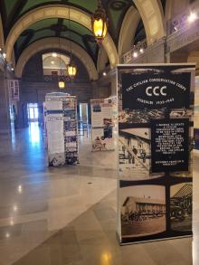 Civilian Conservation Corps traveling exhibit displays
