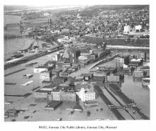 aerial view of flooding
