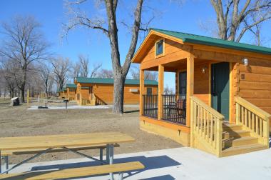 A fully renovated camper cabin at a State Park